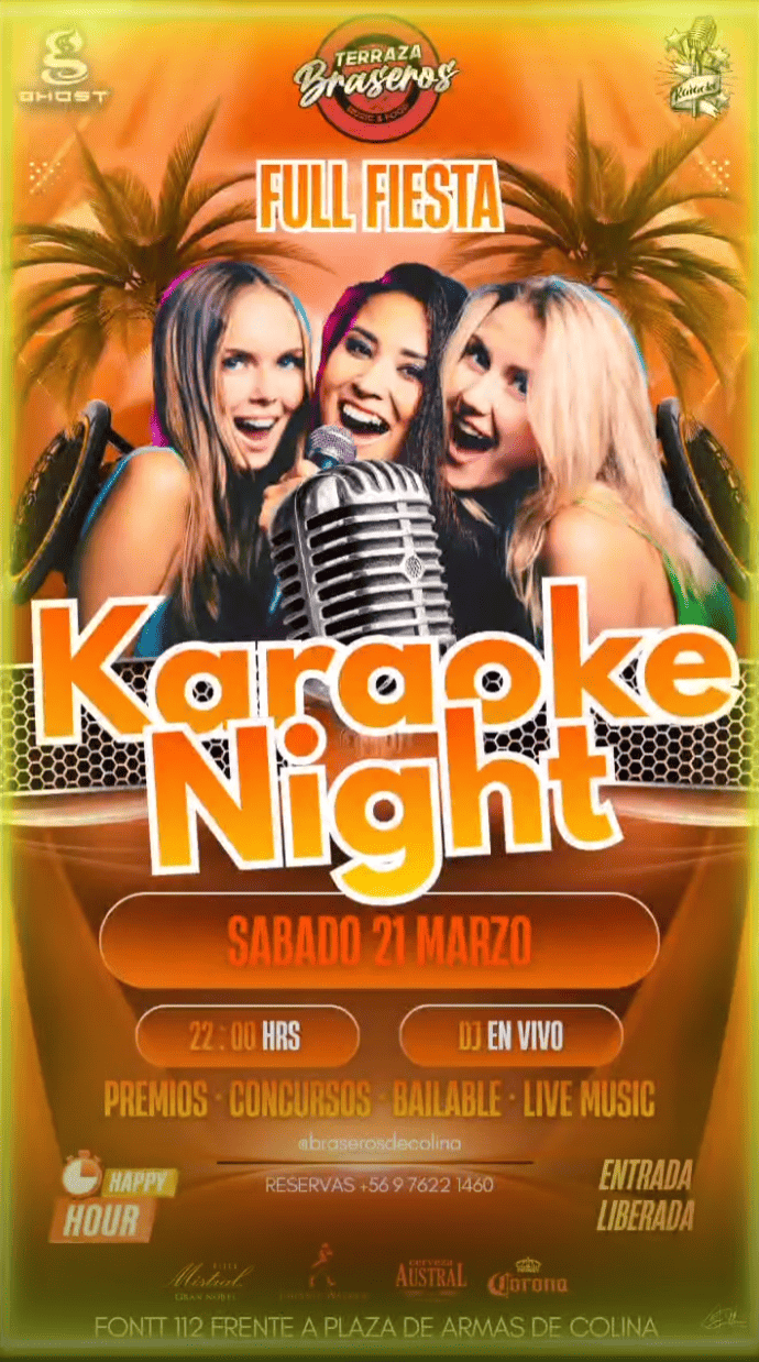 Noche de Karaoke en Terraza Braseros